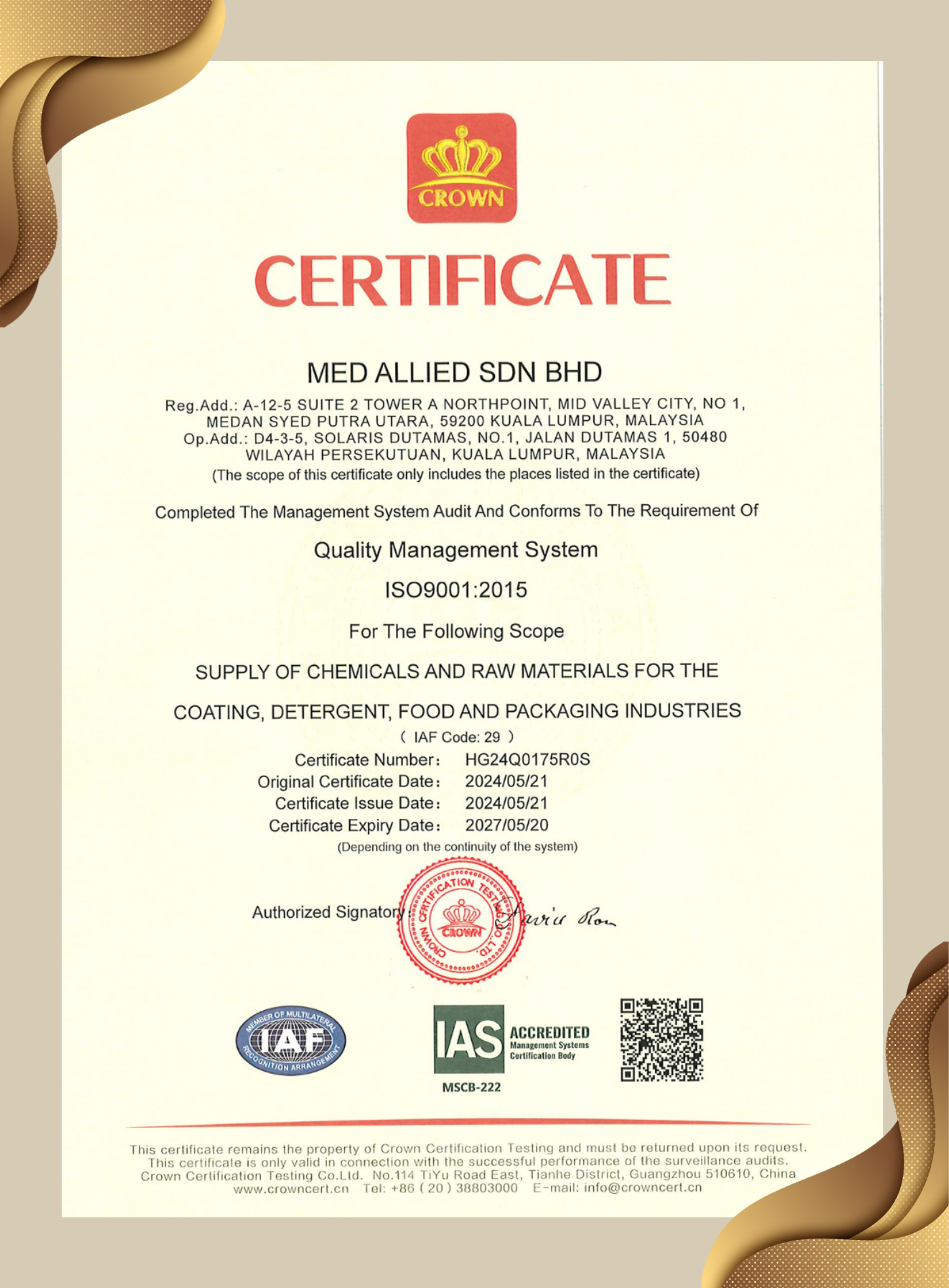 ISO Certification